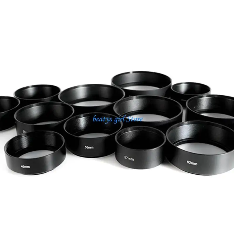 

C7AB 37mm-82mm Metal Lens Hood Cylinder for Light Blocking