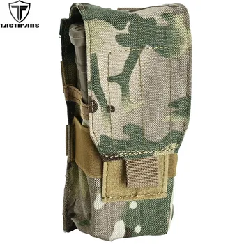 Rifle tático único molle mag bolsa para m4 m14 m16 ar15 ar10 g36 mag titular revista transportadora contém 2 revistas