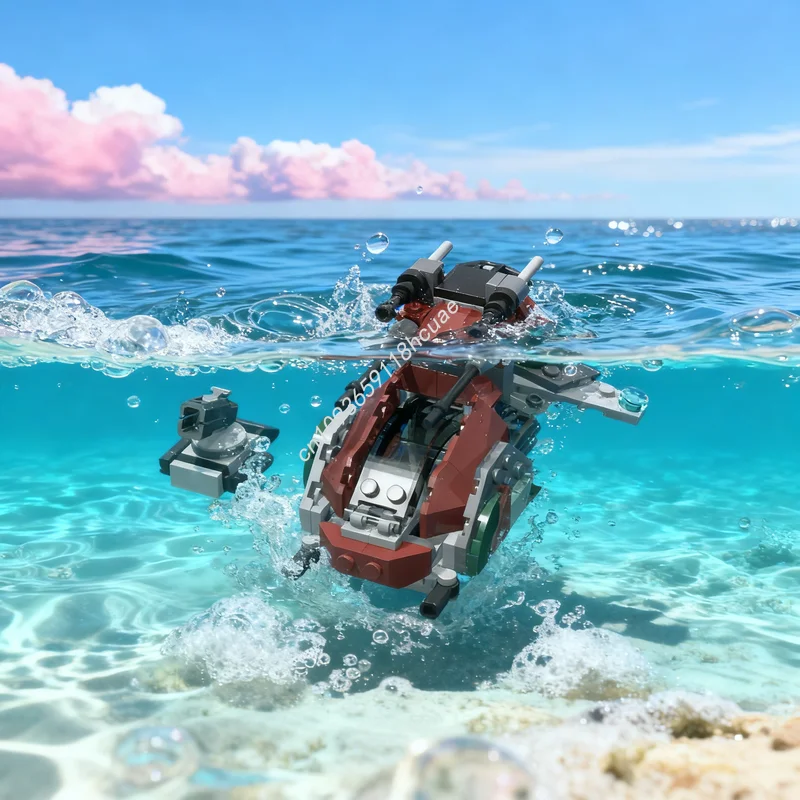 131-delige MOC Star Battle Boba S Gunship Clone bouwstenen, alleen multi-model speelgoed, bouwblokken, architectuur, kerstcadeaus, bouwstenen