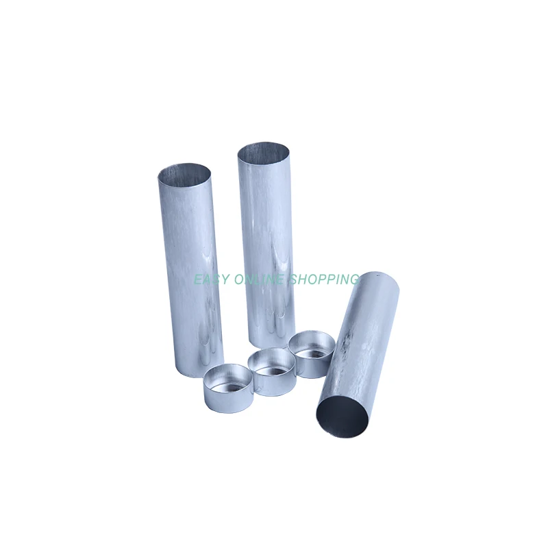 100Pcs New Dental Lab Aluminum Cartridge With Lip For Dental Flexible Acrylic Denture Use -7Length 25mm diameter