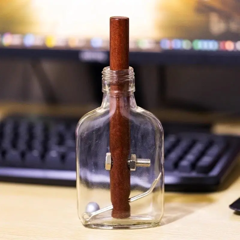 Bottiglia di vetro creativa giocattoli educativi per bambini cervello adulto che brucia nove anelli Luban lock Douyin stessa fibbia puzzle