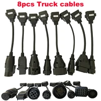 Juego completo de 8 Uds de cables obd2 para camión, Cable de diagnóstico obd para camión Delphi DS150 DS150E TCS CDP Multidiag MAN OBD2 herramienta Renault
