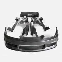 For Nissan SILVIA S15 DMR Full Wide Body Kit Front Bumper Auto Parts Fiberglass Rear Bumper Fender