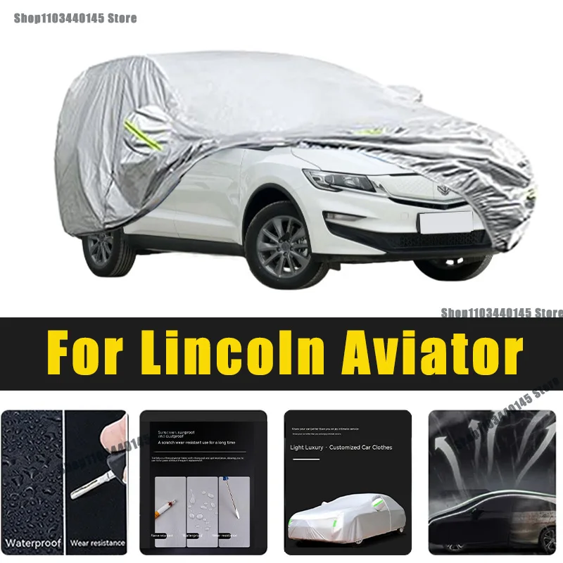 

Full Car Covers Outdoor Sun UV Protection Dust Rain Snow Oxford cover Protective For Lincoln Aviator Accessories car umbrella