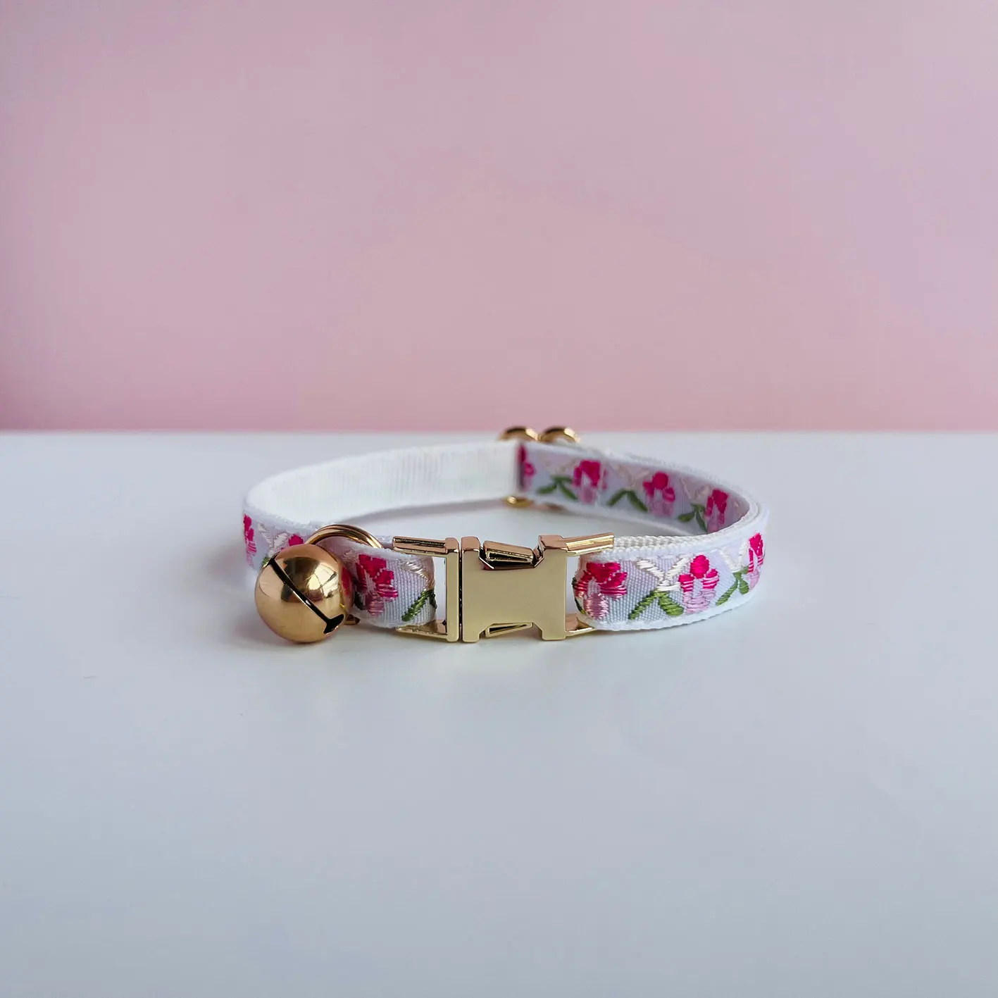 Customize Name Personalized Colorful Woven Pattern Cat Collar Jacquard Design Safety Breakaway Buckle_voghion.com