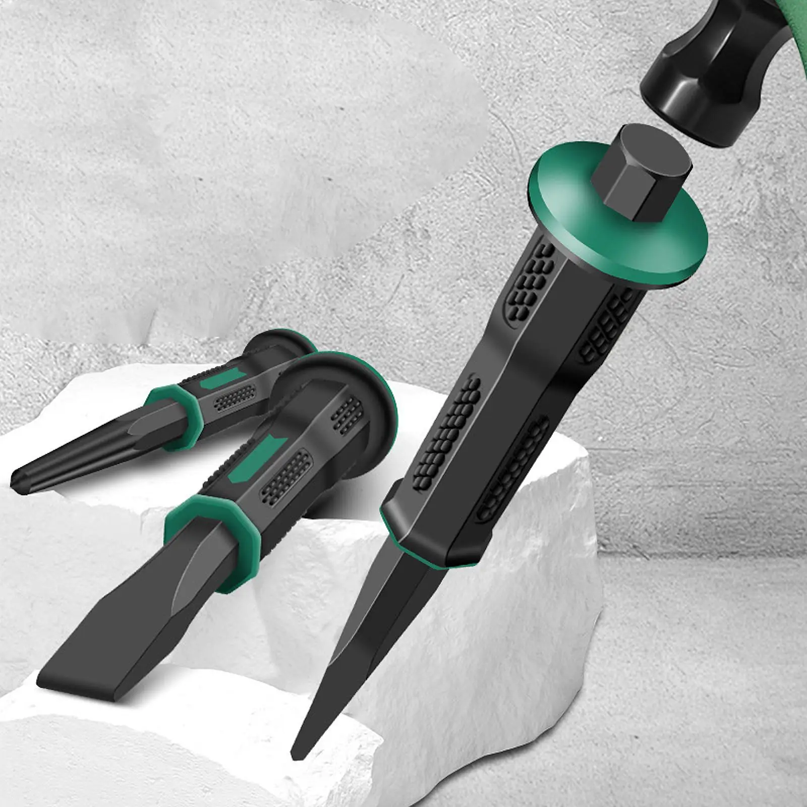 

3 набора долот для каменной кладки, многофункциональные ручные инструменты для раскалывания бетона раствора