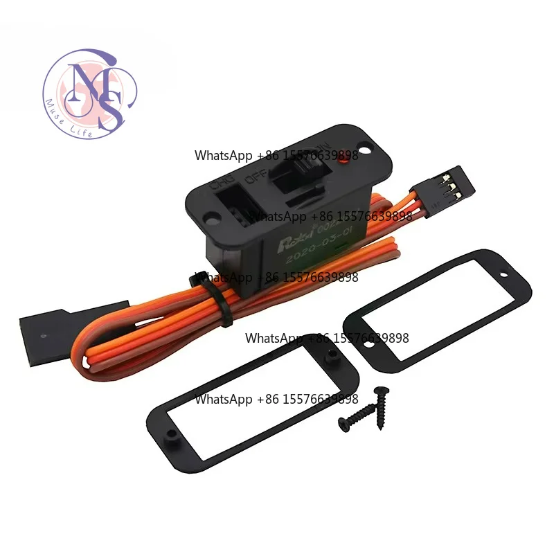 RCEXL High Current TOC Switch With LED Indicator, Futaba Plug, For RC Airplane Receiver ESC Lipo, RC Spare Part