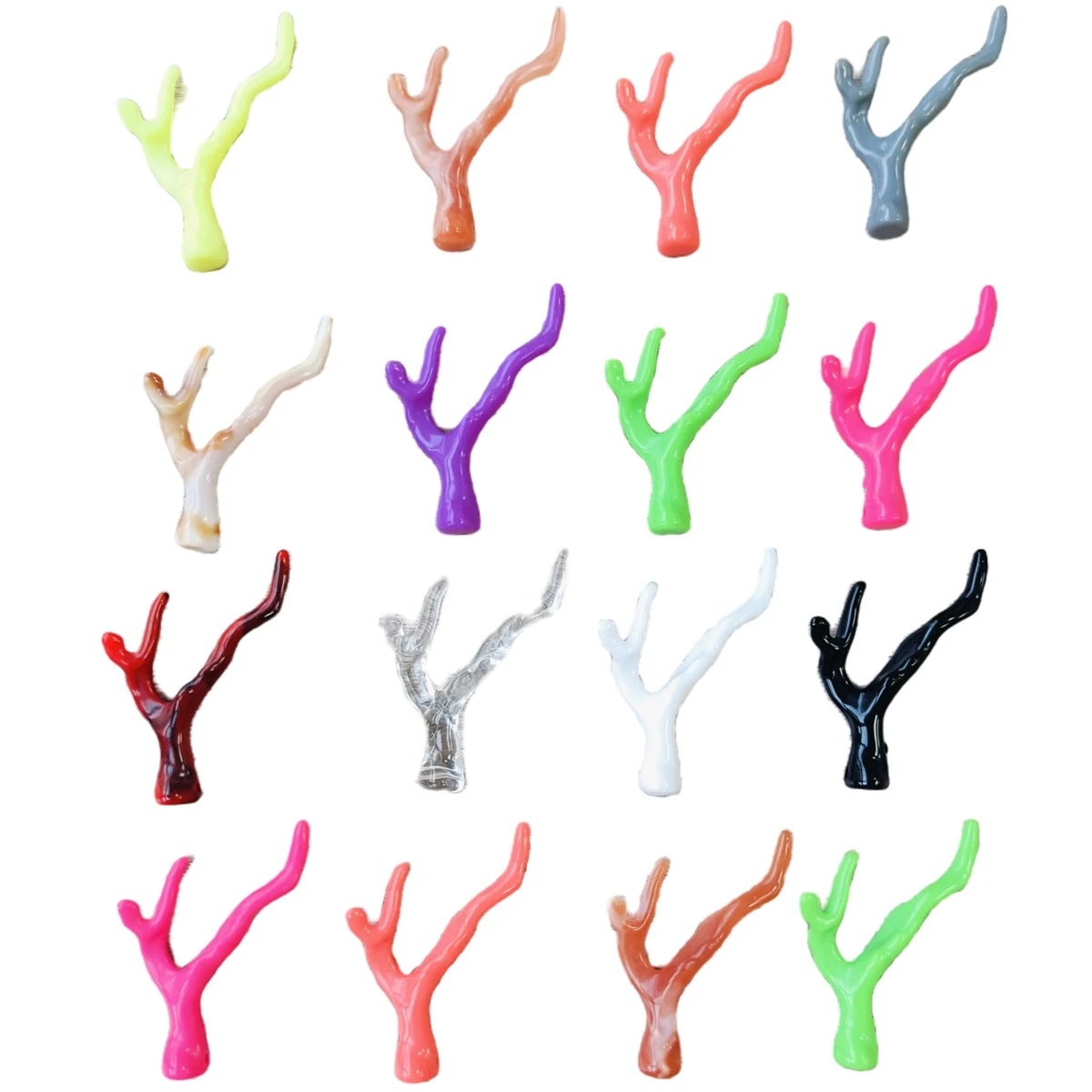

100pcs /bag acrylic cartoon antler coral branch beads DIY keychain mobile phone chain accessories are suitable as jewelry