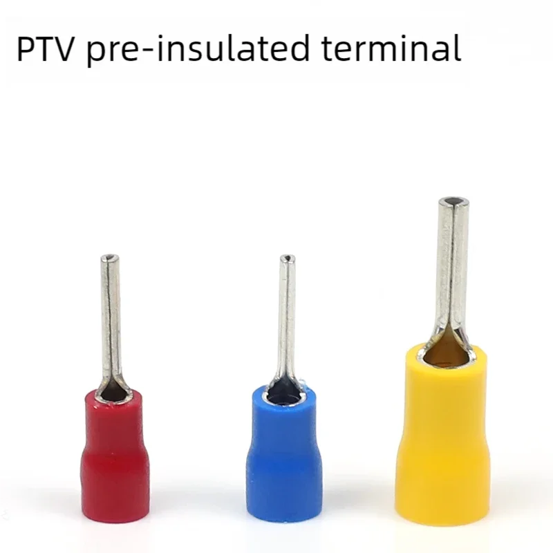 PTN PTV دبوس محطة عارية مضغوطة على البارد كابل نهاية طرفي معزول مسبقًا كابل دبوس الأنف