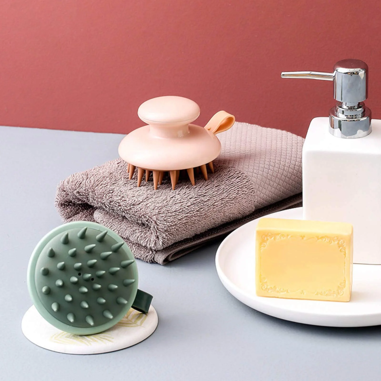 ABHI-Siliconen Borstel Paddle Massage Hoofdhuid Borstel Ontwarrende Staart Kam Set Voor Vrouwen Mannen En Kind Maken Dun Lang Krullend haar