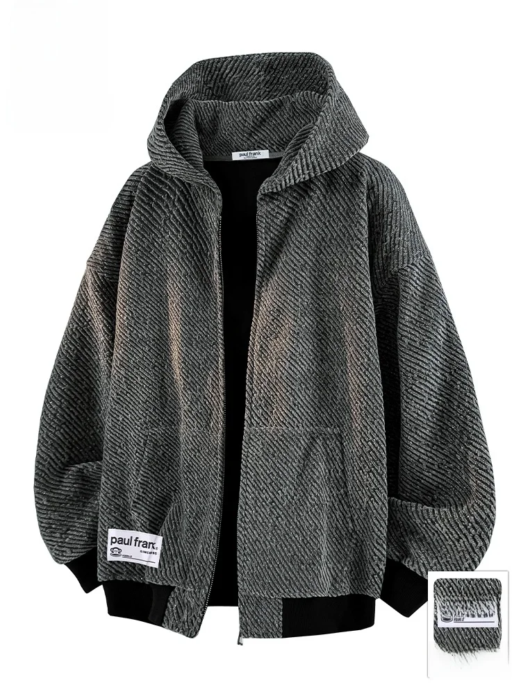 

PaulFrank Men's Hoodie Sweatirt Casual Loose Fit Zipper Closure Polyester Fiber Comfortable Long Sve Autumn Wear