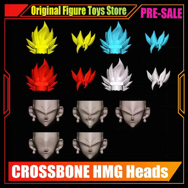 

New CROSSBONE & HMG Dragon Ball Head Accessory Kit Anime Figure Applicable To SHF Vegetto 3.0 Body Collection HMG Heads Kit Bag