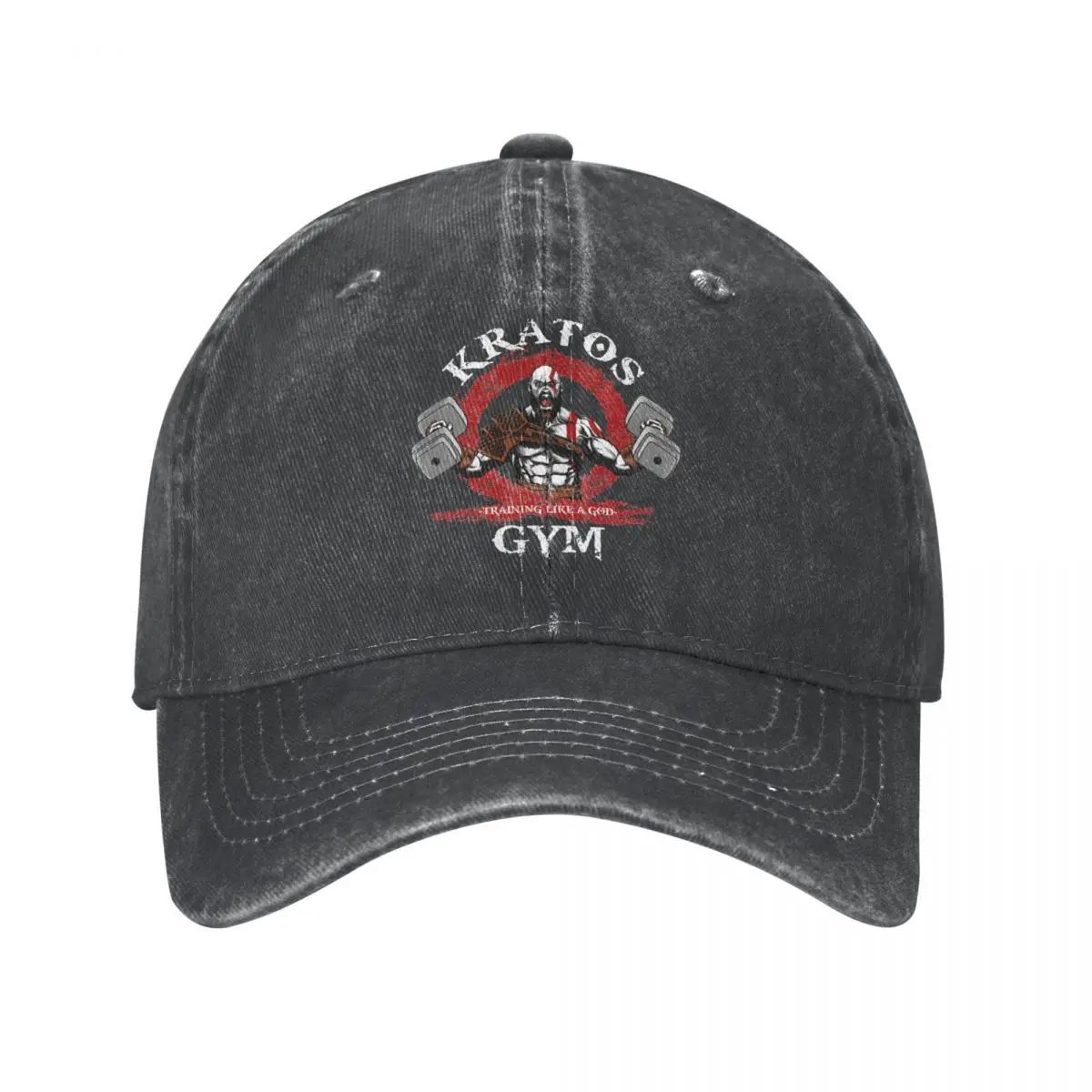 

Kratos Gym Unisex Style Baseball Cap God of War the Warrior of Gods Distressed Washed Cap Casual Outdoor Travel Snapback Hat