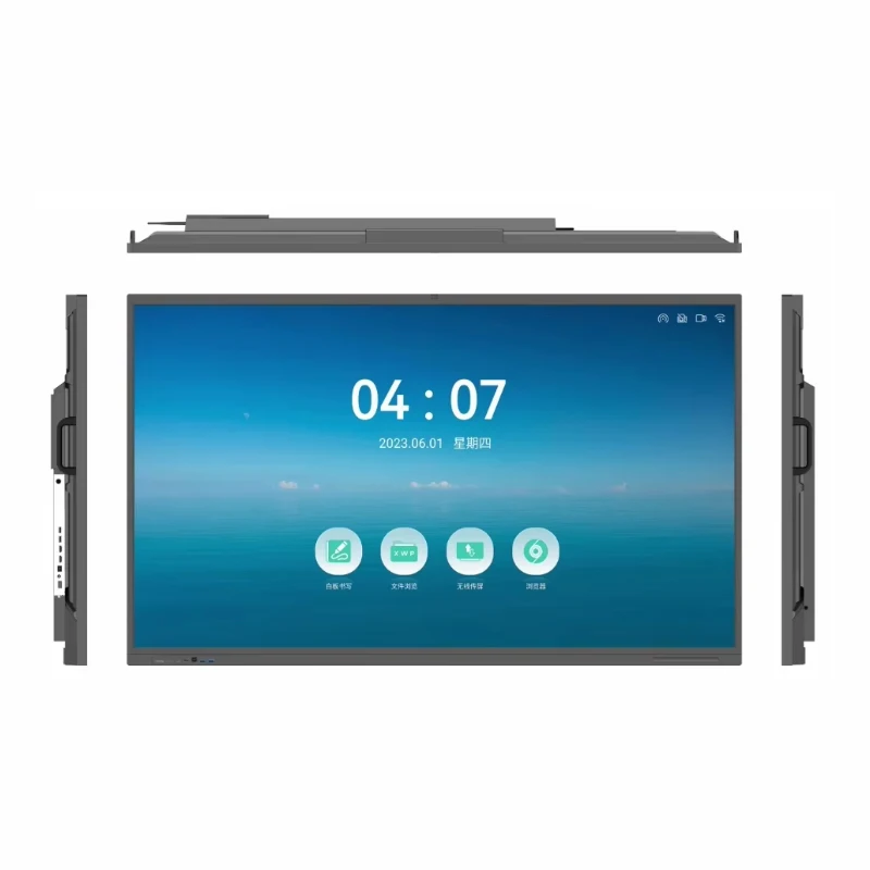 55 بوصة 65 بوصة إصبع متعدد شاشة تعمل باللمس شاشة LCD الإلكترونية الرقمية التفاعلية الذكية السبورة لغرفة الاجتماعات #4