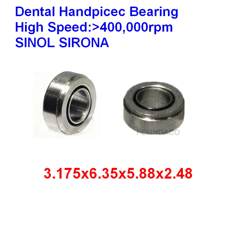 

5pcs High Speed Handpiece Dental Bearing 3.175x6.35x5.88x2.48mm Step SINOL SIRONA T3 Cartridge Turbine Rotor Ceramic Ball