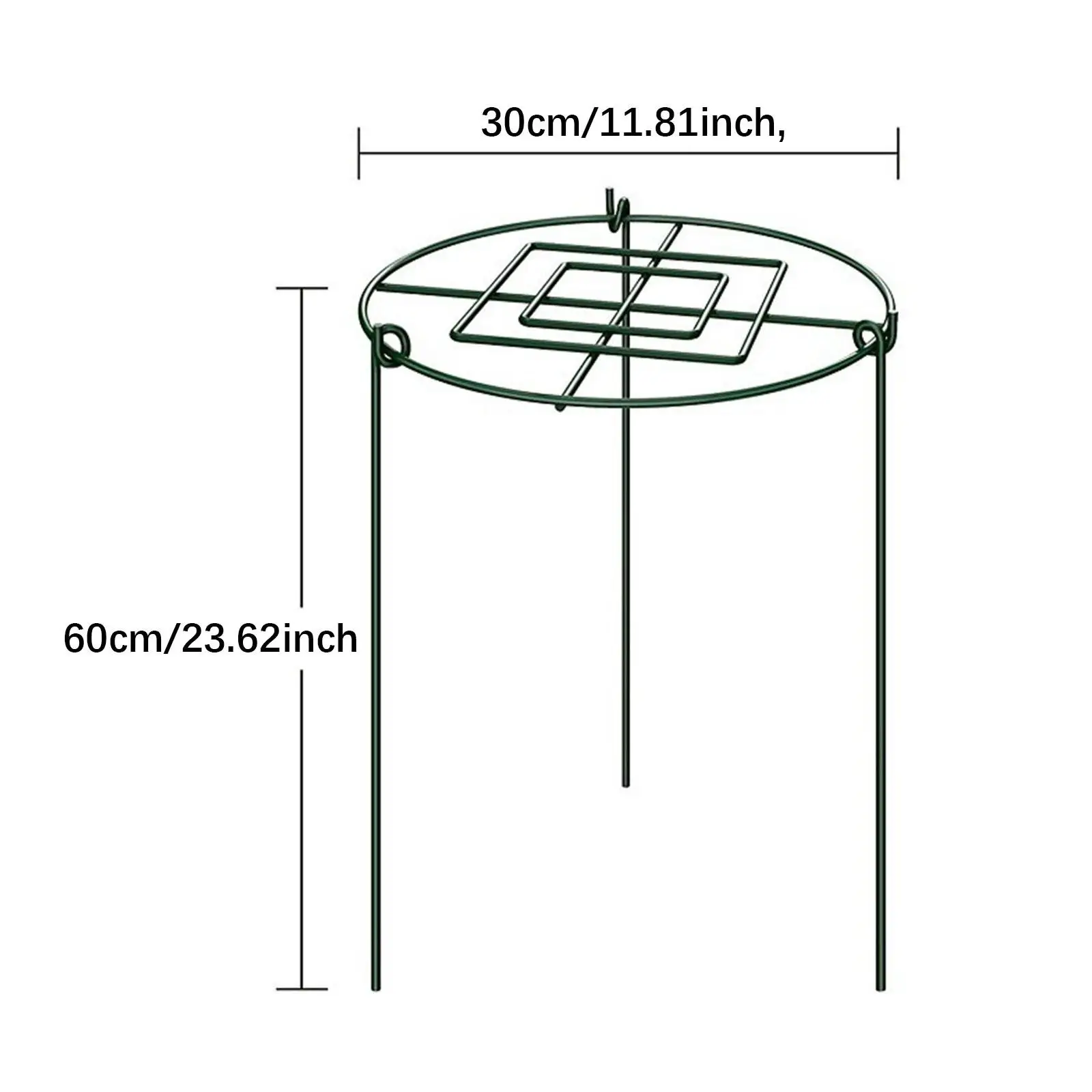 3Pcs Peony Cages and Supports Plant Support Rings Rust Resistant Grow through Hoops for Agapanthus Roses Peonies Flowers