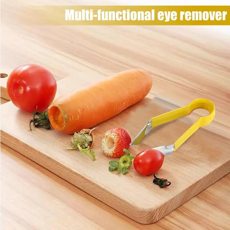 Strawberry Huller Stem Remover Multifunctional Potato Strawberry Peeler Strawberry Stem Remover Tool Portable Kitchen Gadget