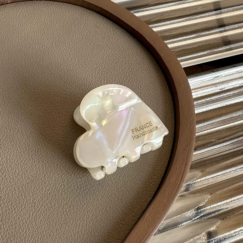 3.5cm Small Hair Claw Acetate Hair Crabs Cute Heart Shaped Hairclips Children Women Girls for Hair Accessories Hairpins Clips - view 4