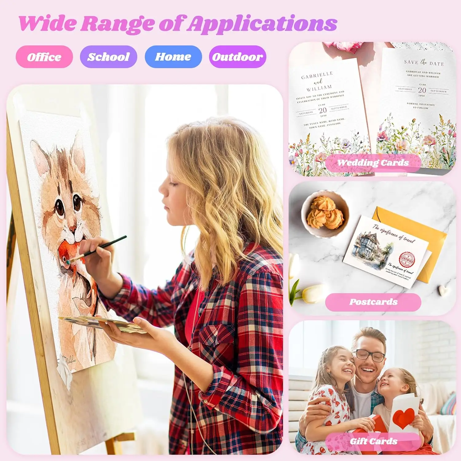 لوحة ورق بألوان مائية، ورق ألوان مائية مقاس 19 × 13، كتاب ورق رسم فني، لوازم فنية للبالغين والأطفال، #6