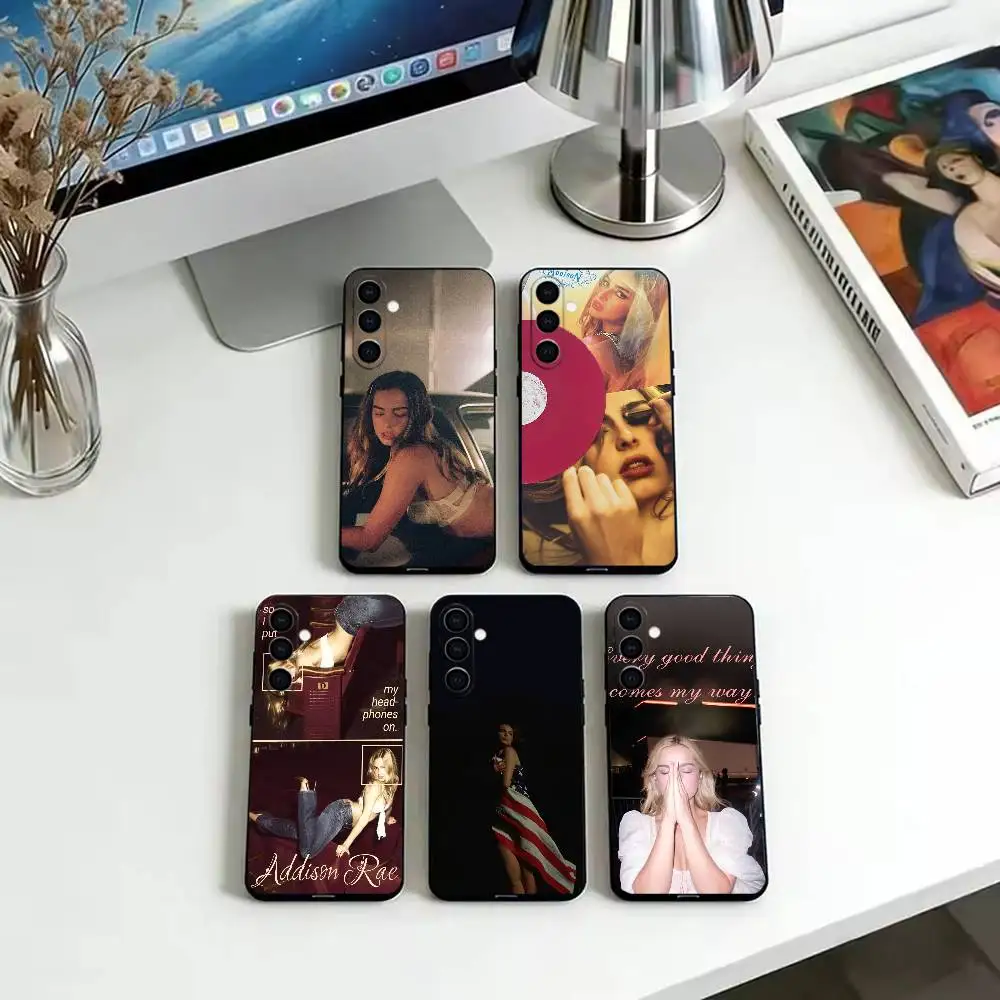 Singer Addison Rae Easterling  Phone Case For Samsung Galaxy A73,A72,A71,A70,A53,A52,A51,Soft Silicone Black Cover