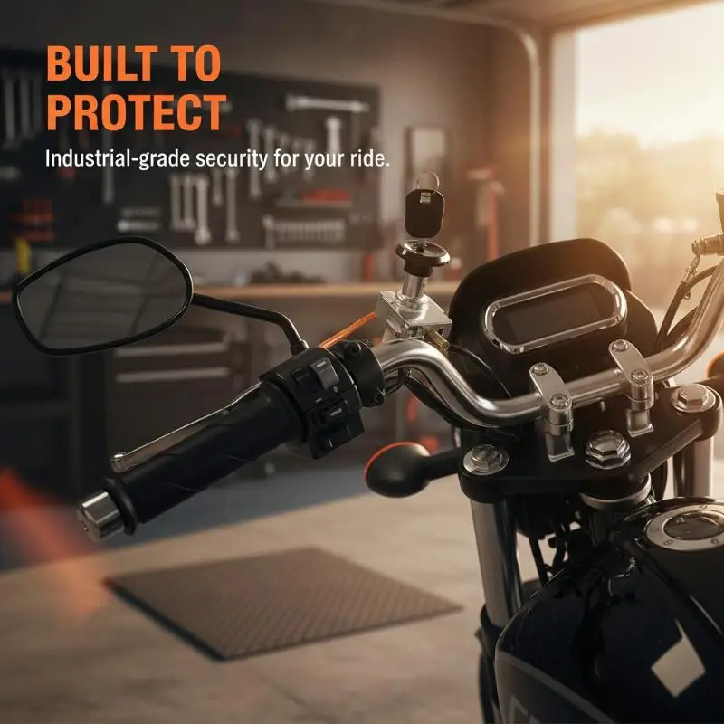 Electric Vehicle Power Lock Switch Motorcycle Seat Cushion Secure Key Lock for Scooter Anti Theft view 3