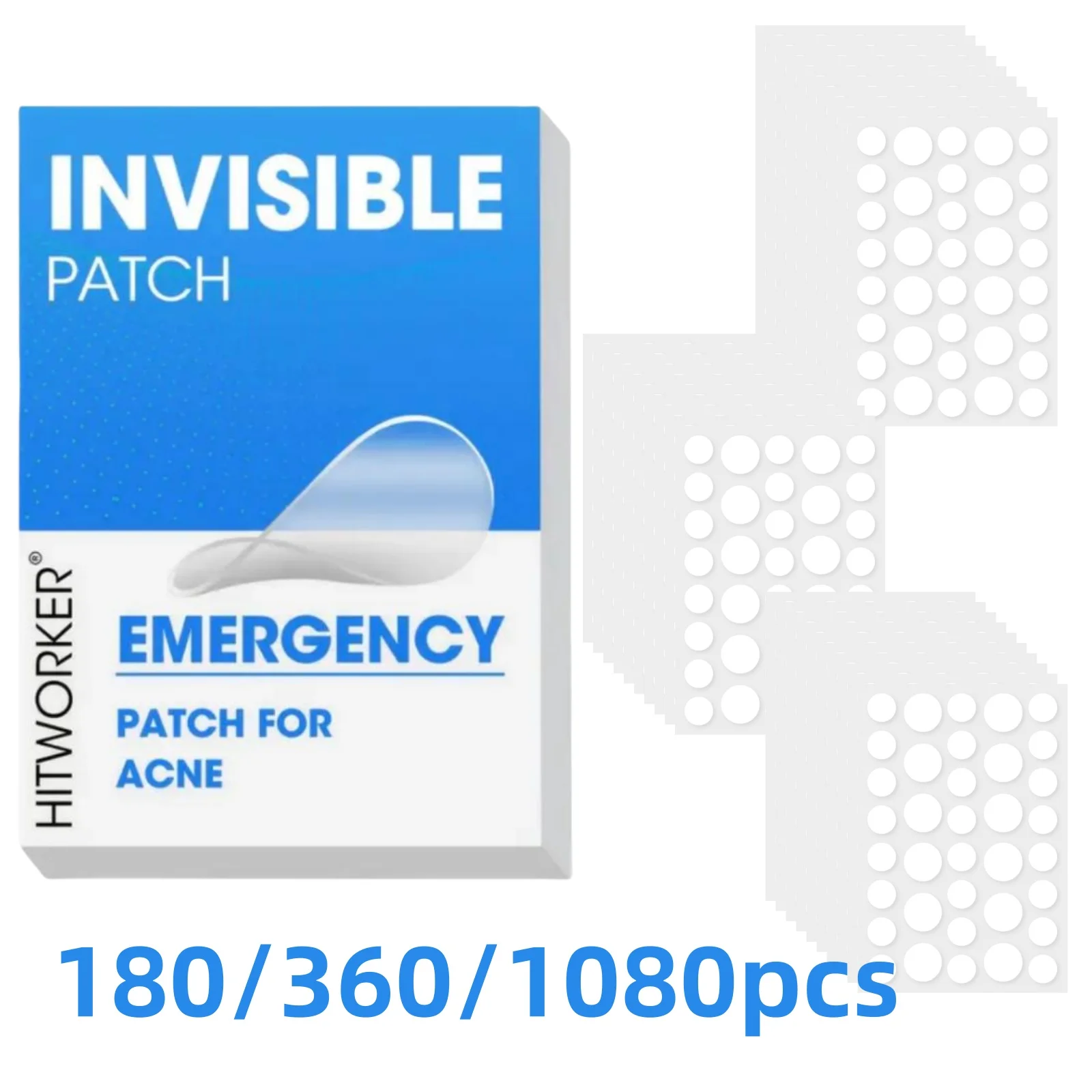180/360/1080 Pcs Acne Patches | Alcohol-Free, Gentle & Non-Irritating - Waterproof & Breathable, Essential for Facial Care
