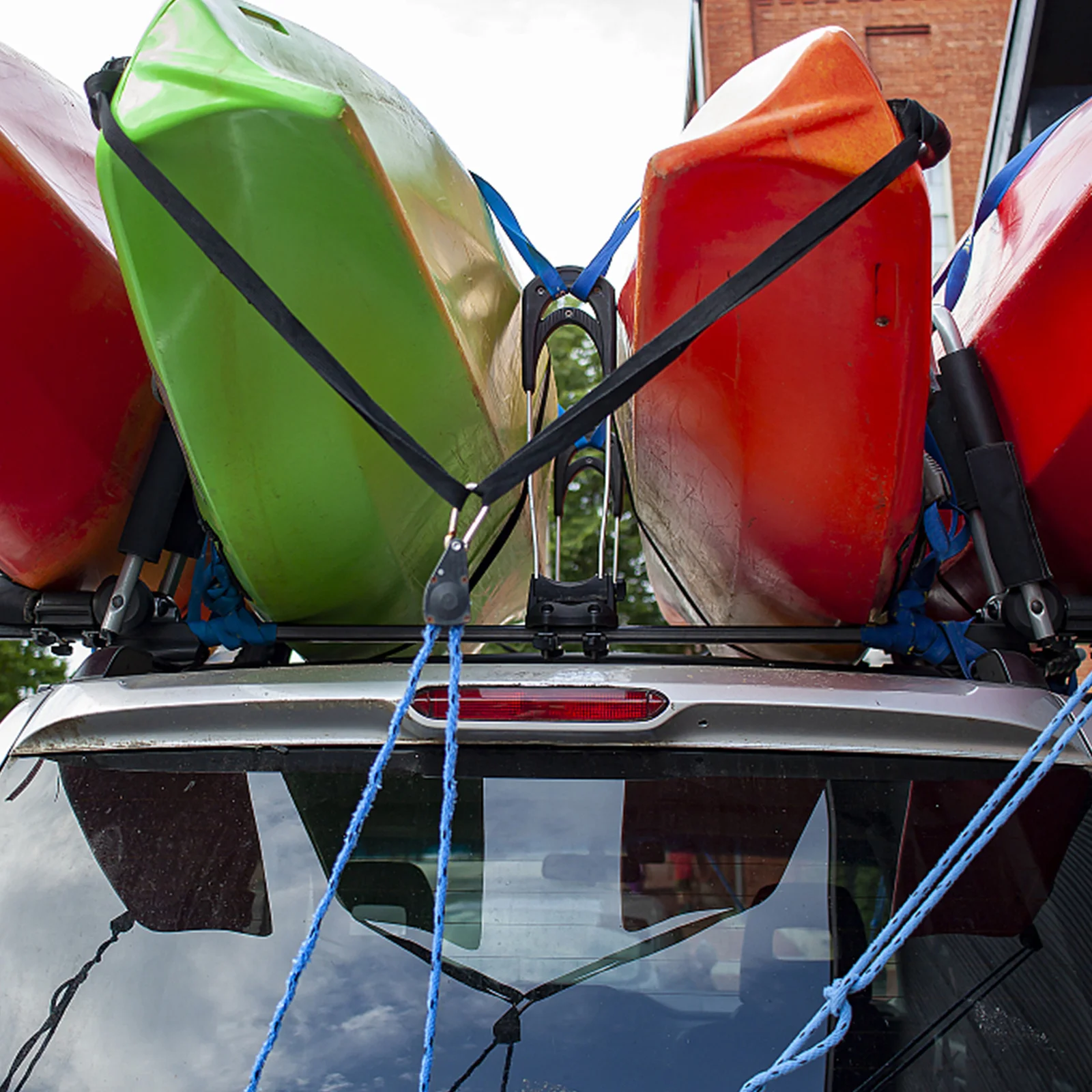 

5Pcs Cargo Tie Down Straps Quality Canoe Anchor Straps Hood Loop Tie Down for Kayak Hauling Canoe Boat Safe Fast