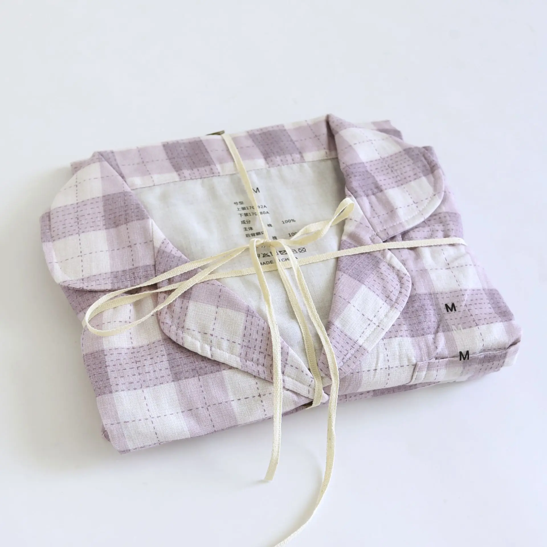 

Plaid Pijama Pajama Sets Autumn Long Sleeve 2Pcs Sleepwear Women's Home Clothes 100% Cotton Pyjama Set Woman Nightwear