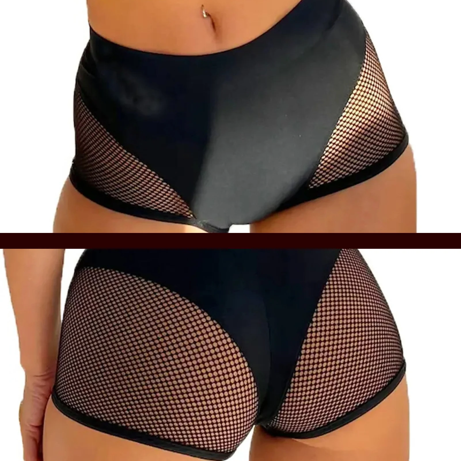 2025年新作フィッシングネットスプライシングホローアウトセクシーハイウエストボトムスショートパンツガールズナイトクラブステージパフォーマンスショート