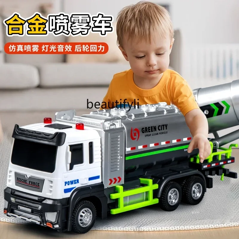 Spuitauto kinderspeelgoed sprinkler jongen oversized legering bouwwagen modelauto