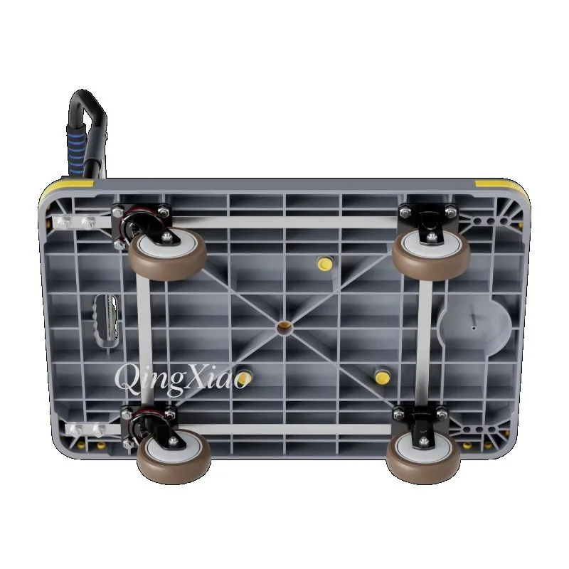 High Quality Plastic Trolley 300kg Load Capacity With Foldable Handle Durable Movable Transportation Tool Space Saving Design