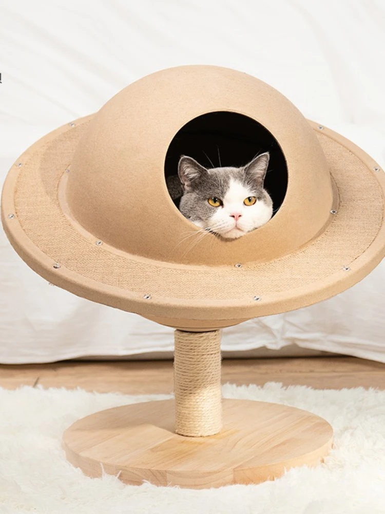 Space capsule cat nest cat climbing rack diy painting flying saucer toy small non occupying cat