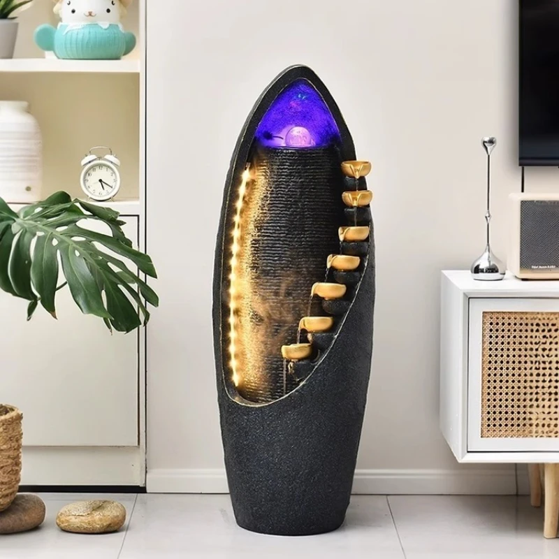 

Light luxury wind water ball flowing water fountain landscape lucky egg floor ornament circulating water living room European