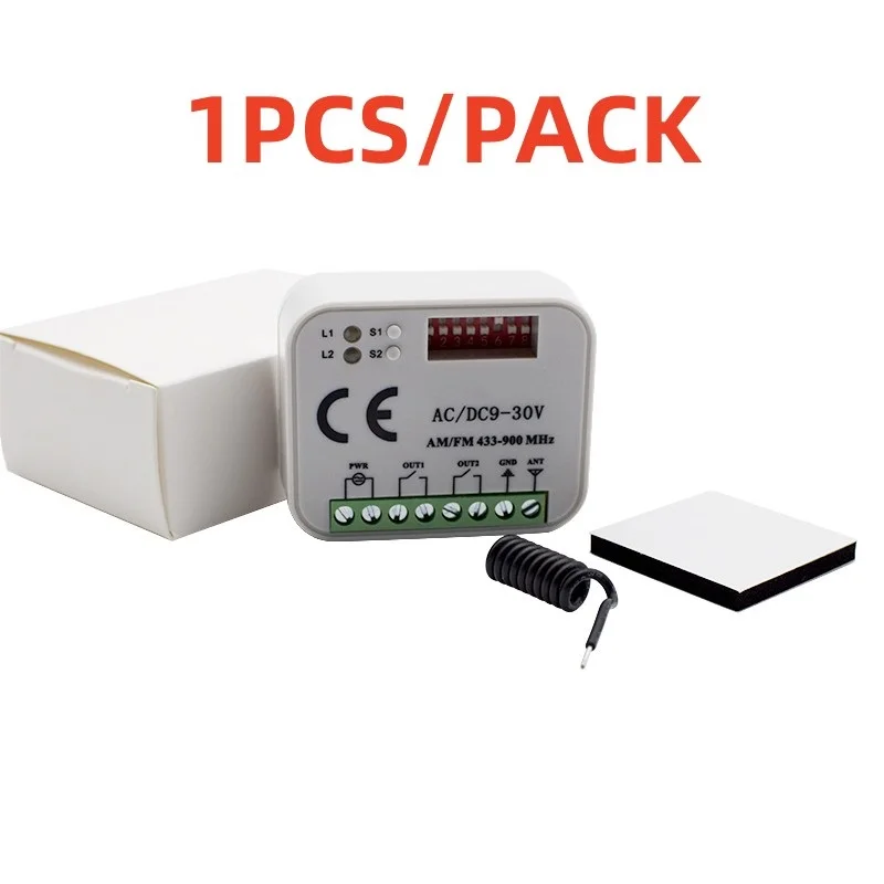 RX- Multi Frequency Garage Door Universal Receiver With 2 Channels Remote Control Dipswitch Receiver Kits