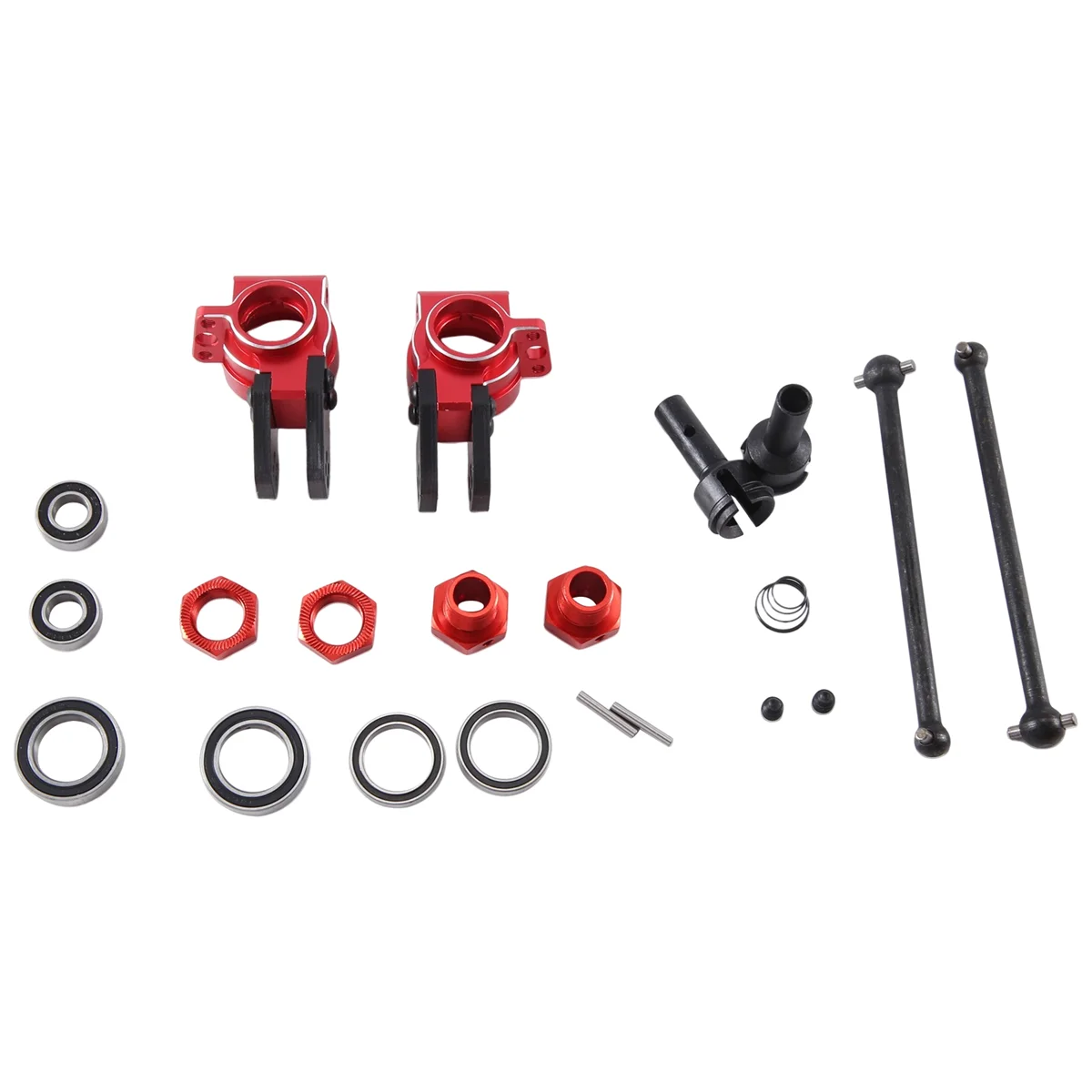 Metal RC Car Accessories Steering Knuckle + Cvd + Combiner for Arrma 1/8 Typhon 6S 1/7 Limitless F1 Infraction Red