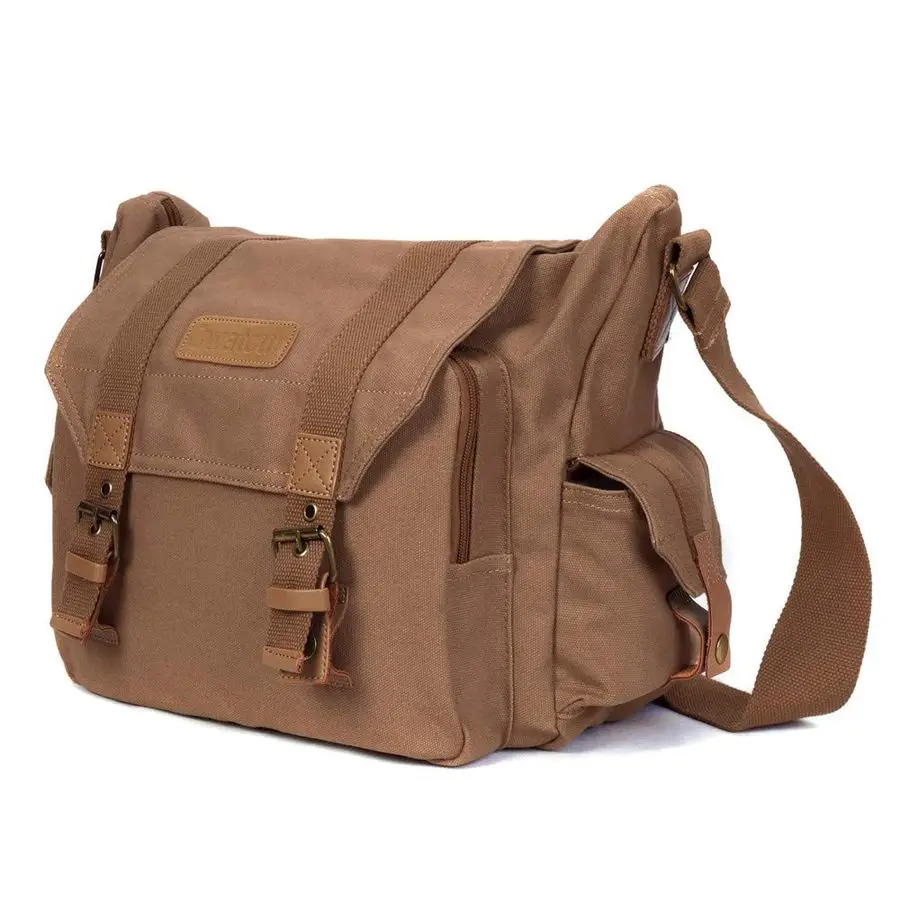 Camera Case Canvas Shoulder Bag with detachable insert Case Shockproof Camera Messenger Bag for Canon Sony Nikon DSLR SLR, Mirro