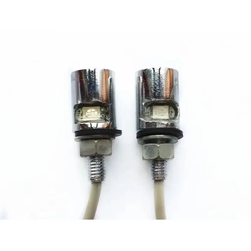 Chrome LED License Plate Bolt Lights Motorcycle Cruiser Touring Street Tri