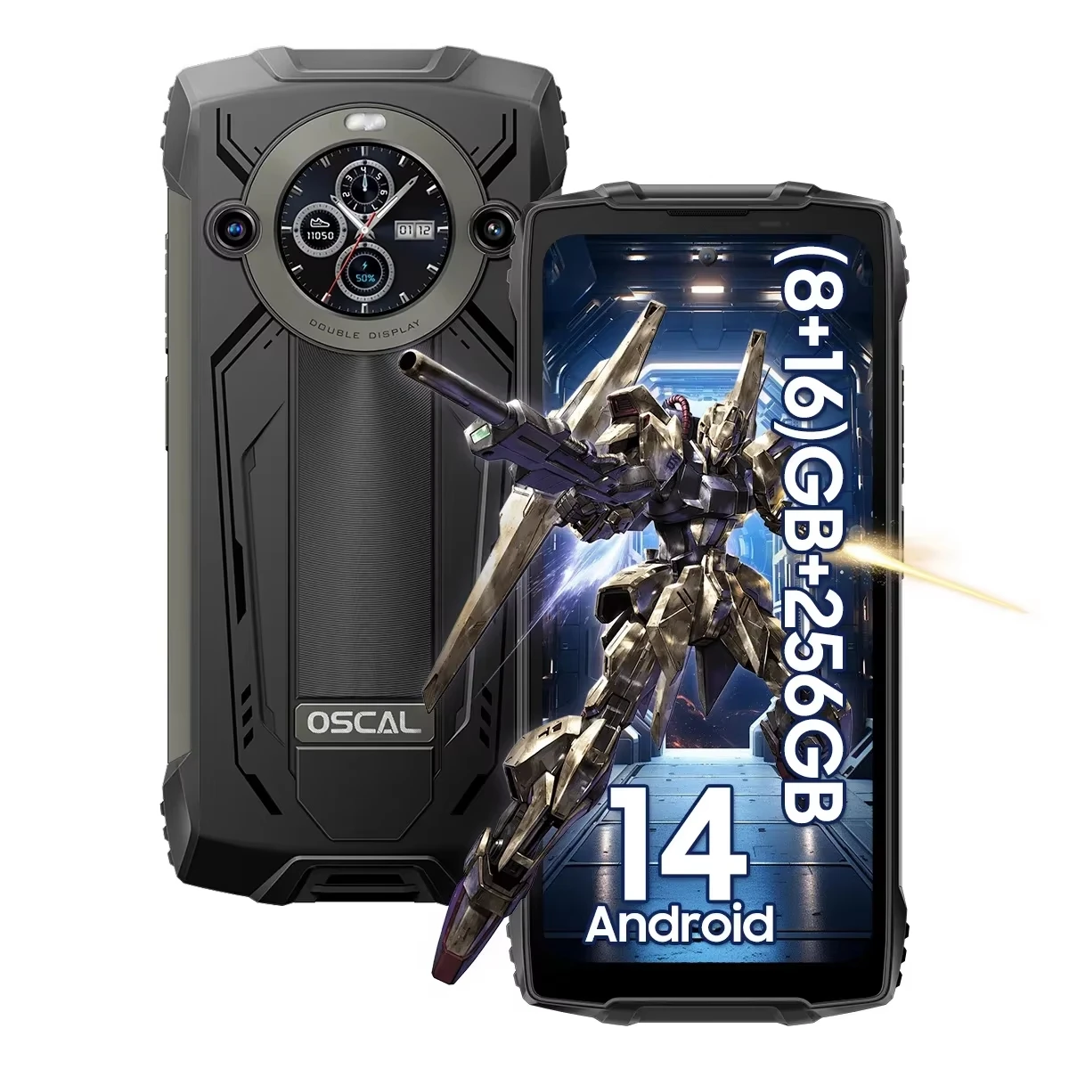 Прочный смартфон OSCAL PILOT 2 Helio G99 6,5 дюйма, 120 Гц, 8 ГБ ОЗУ + 256 ГБ ПЗУ, мобильный телефон NFC с двумя светодиодными фонариками 8800 мАч Прочный смартфон OSCAL PILOT 2 Helio G99 6,5 дюйма, 120 Гц, 8 ГБ ОЗУ + 256 ГБ ПЗУ, мобильный телефон NFC с двумя светодиодными фонариками 8800 мАч