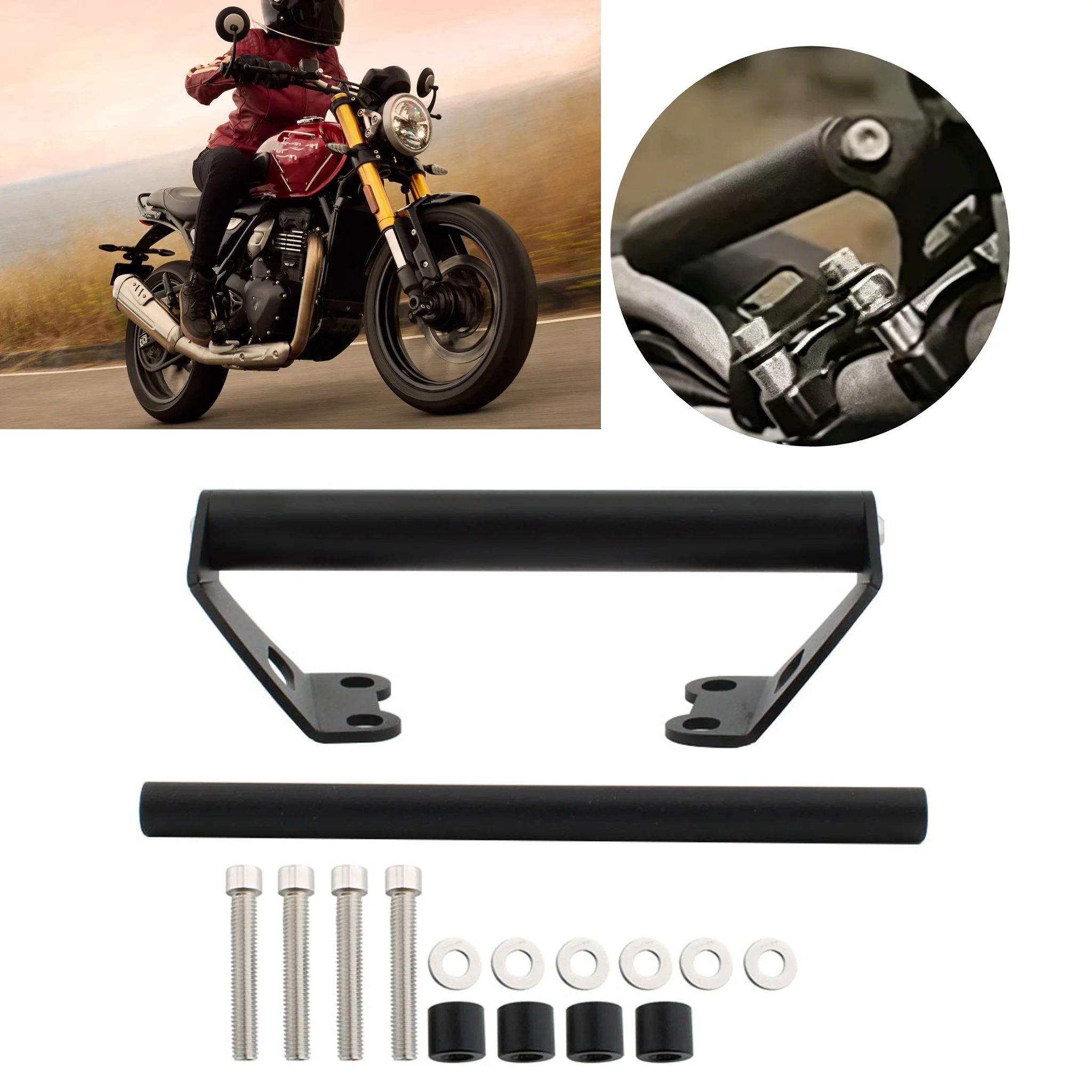 Motorcycle GPS Navigation Holder Phone Bracket For Triumph Scrambler 400 speed 400x 2024-2026
