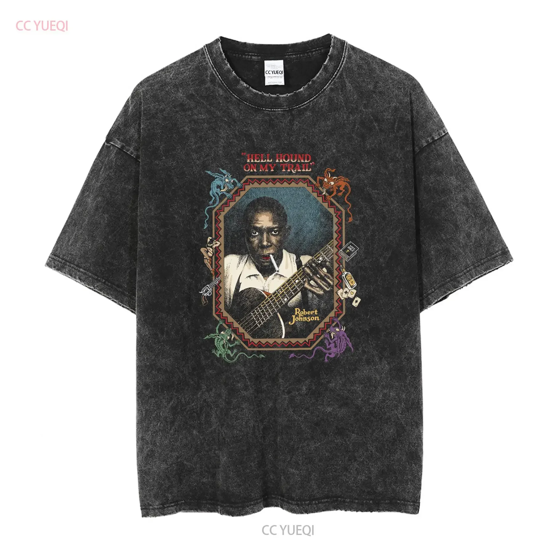 Nomura Kuniichi Vintage Robert Crumb by Johnson T shirt long or short sleeves vintage Washed homme Slightly Comfortable Unisex