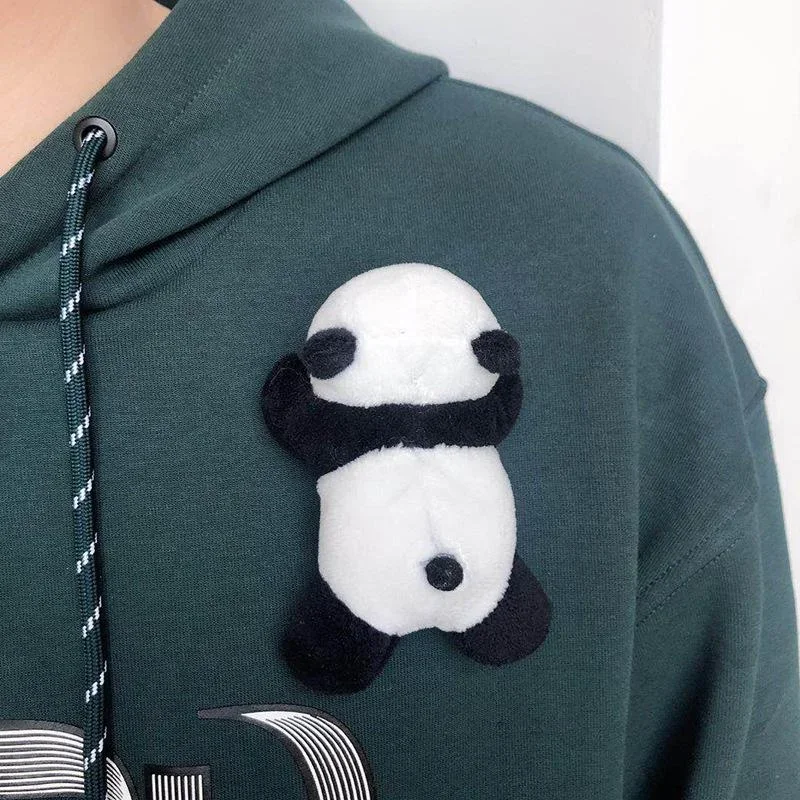 Cartoon Panda Brooch Cute Panda Plush Brooch Backpack Decoration Brooch Panda Pendant Girl\'s Small Gift Brooch Accessory