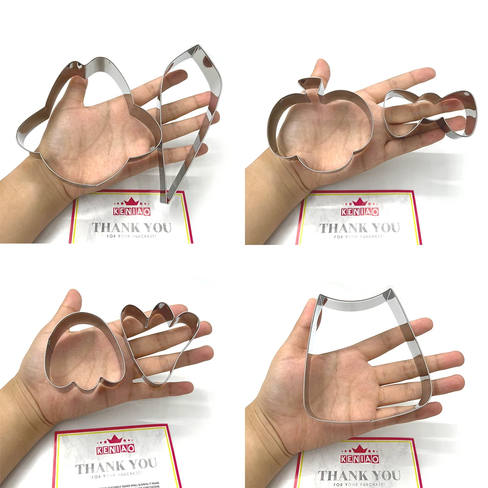 KENIAO Thanksgiving Turkey Puzzle Cookie Cutter Set - 7 PC - Biscuit Bread Sandwich Baking Mold - Stainless Steel - by J.Cookies