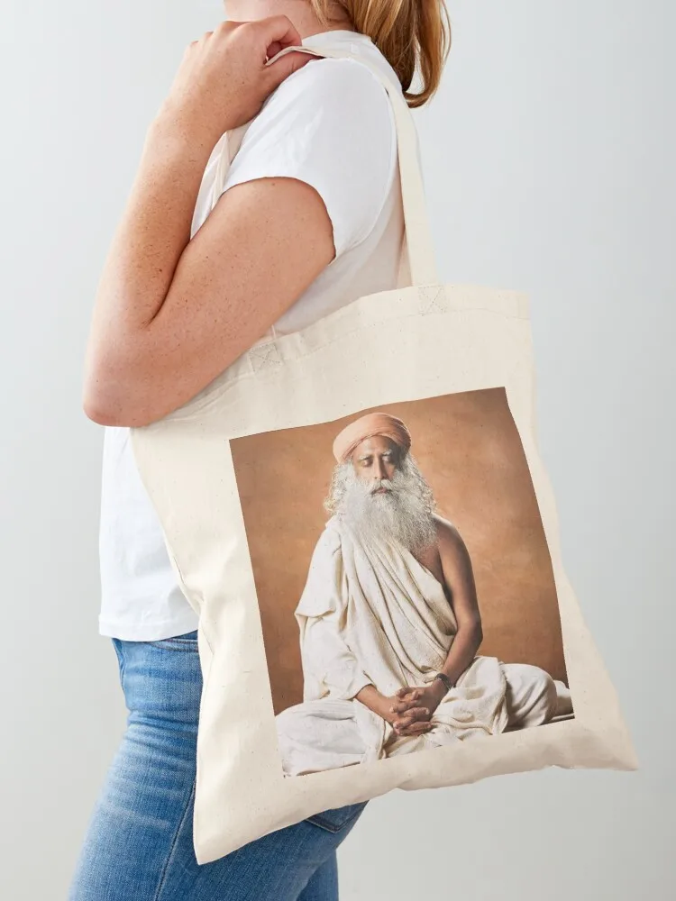 Sadhguru Tote Bag eco bag folding free delivery bags Canvas Tote Bag