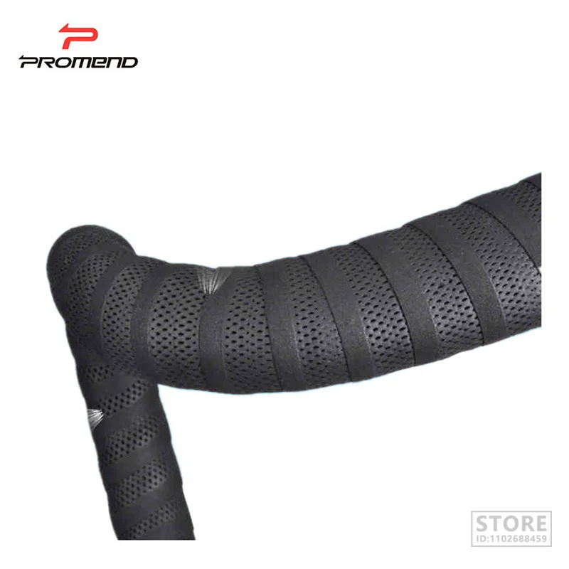 PROMEND Road Bike Handlebar Tape Mesh Design Cycling Steering Wheel Anti-slip Shock Absorption Bicycle Handle Grip Wrap Straps