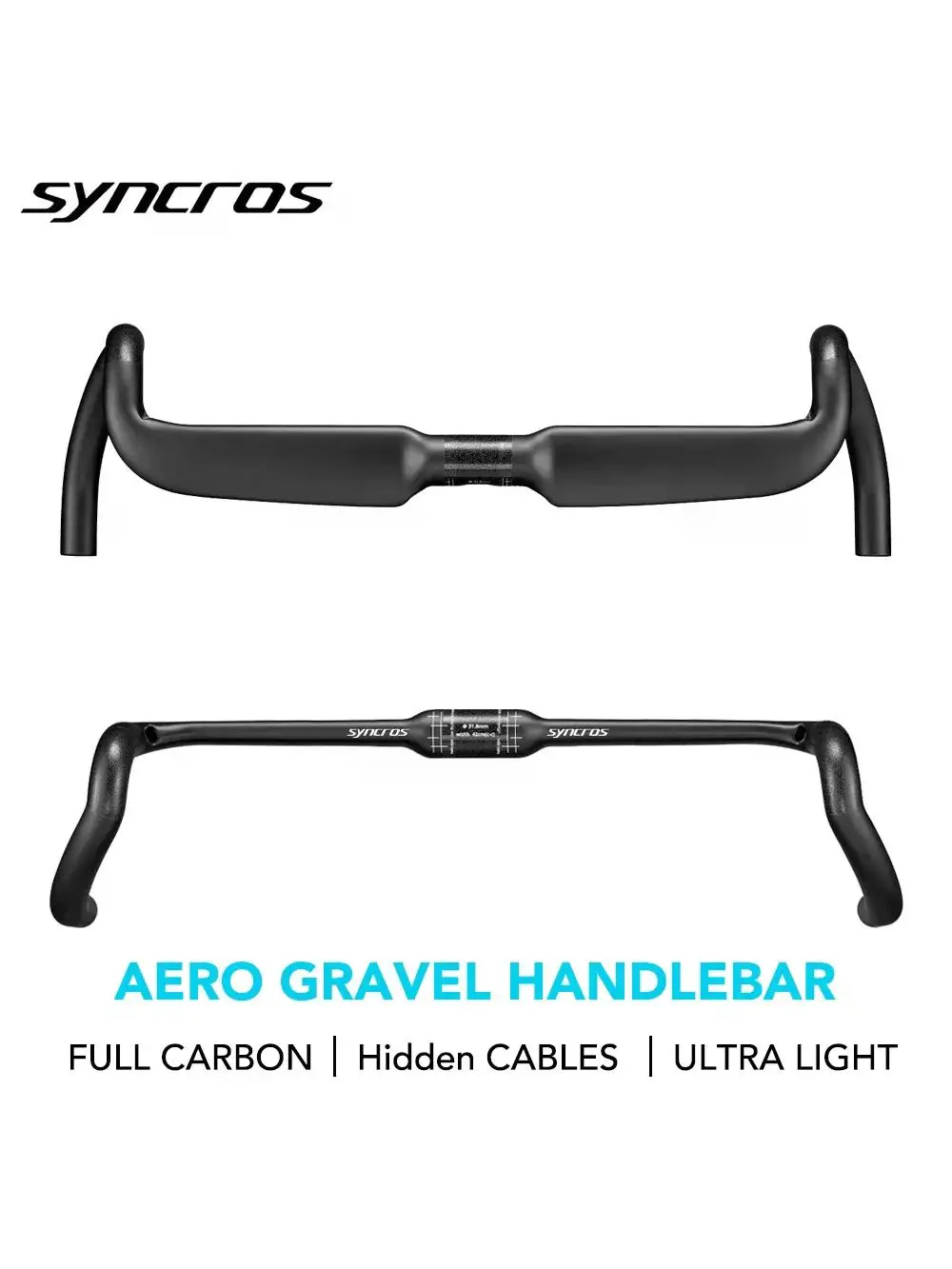 AliExpress syncros SYNCROS Upgraded Gravel Bike Carbon Handlebar Speed Road Handlebars Internal Cables Racing Bike Drop Bent Bar 31.8*360/380/400mm