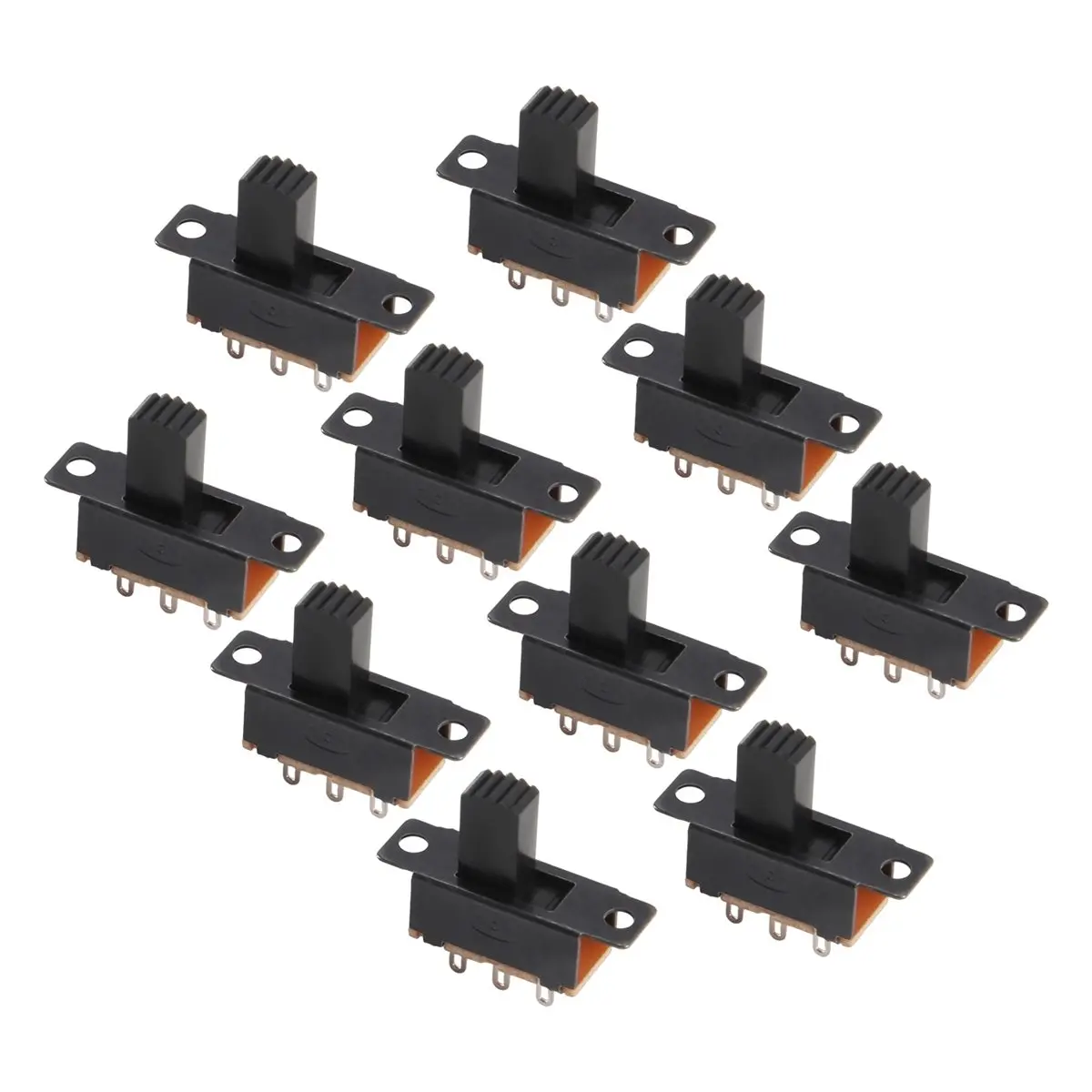 A59E 10 Pcs 6 Pins 2 Positions DPDT On/On Slide Switch