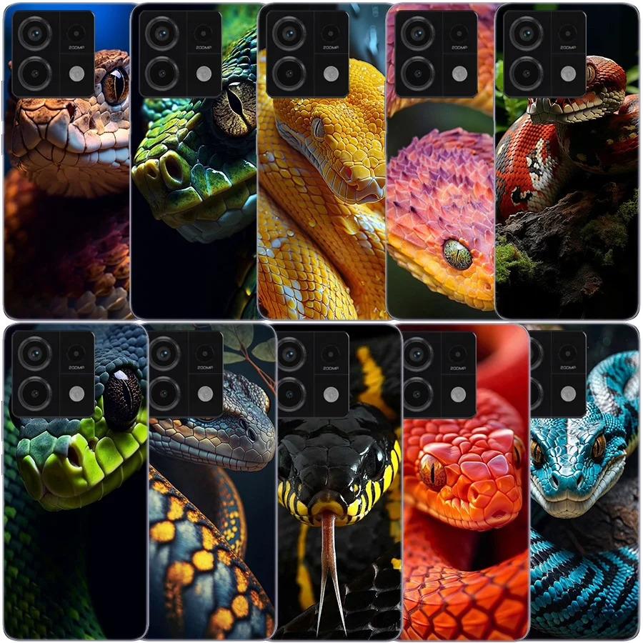 Forest Vipers And Pythons Clear Phone Case For Xiaomi Redmi 12 12C 10 10A 10C 9 9A 9C 9T Note 13 12 Pro + 12S TPU 8 8A 7 7A Patt