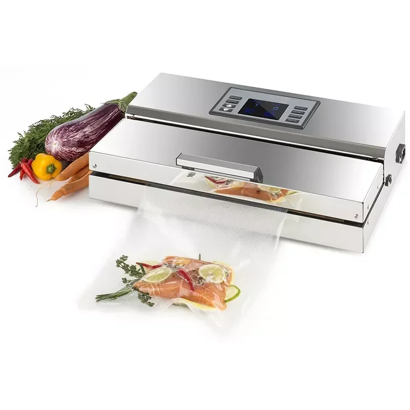 VS950 Portable Commercial Vacuum Sealer Food Vacuum Packing Machine with Plastic Bag for Home and Office Use