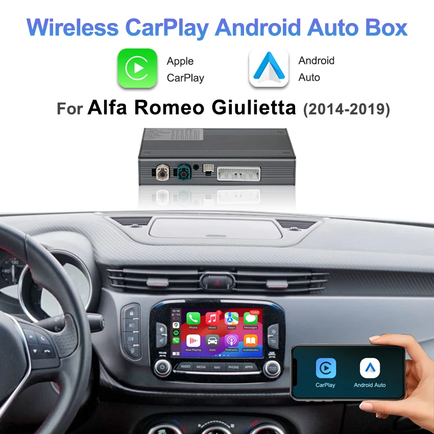 

Apple CarPlay for Alfa Romeo Giulietta with 2014-2019 | Wireless & Wired | CarPlay & Android Auto Upgrade Module / Adapter