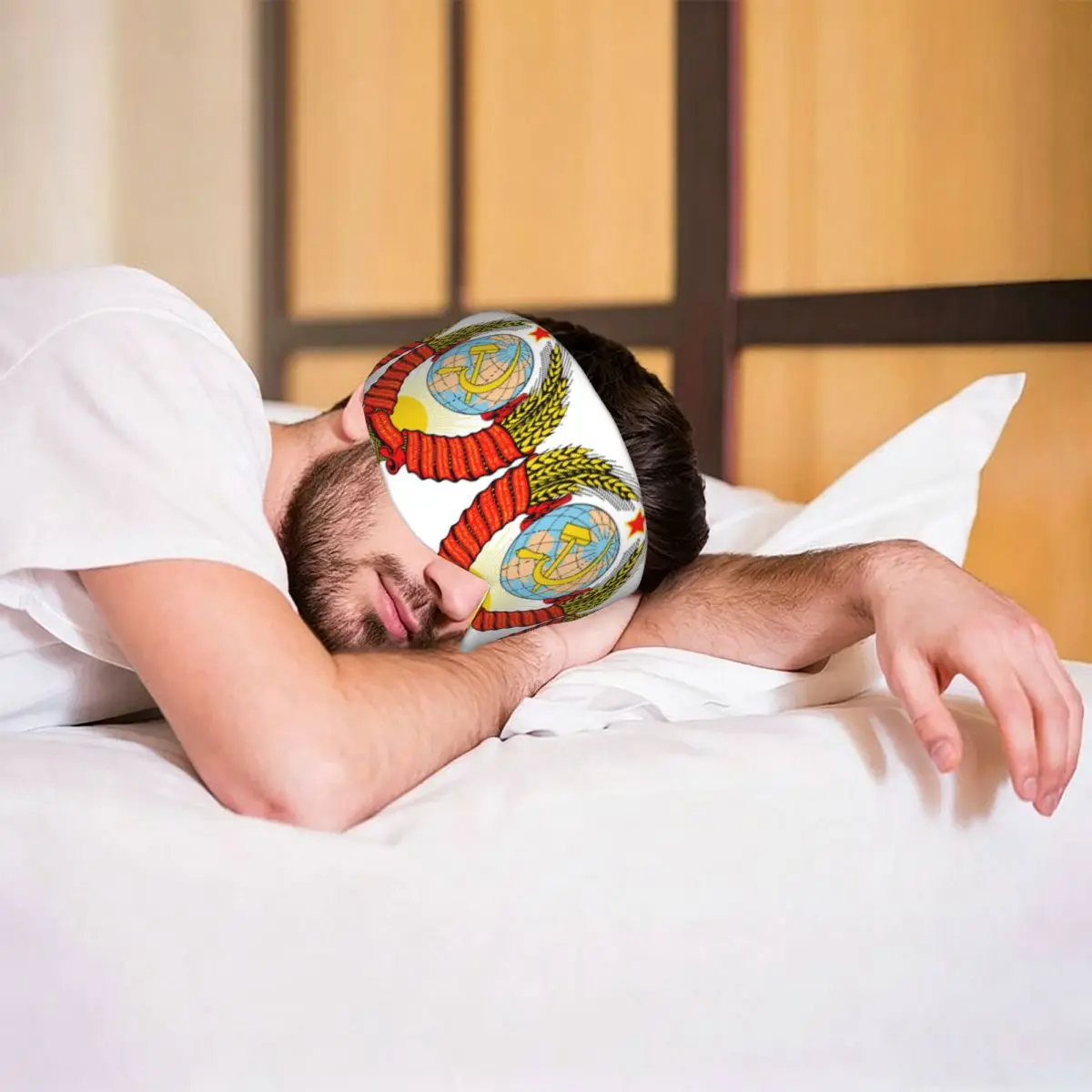 Masque de sommeil URSS Union Soviétique Socialisme, cache-yeux portable bloquant la lumière pour filles et garçons, idéal pour les voyages, les fêtes, ou comme cadeau